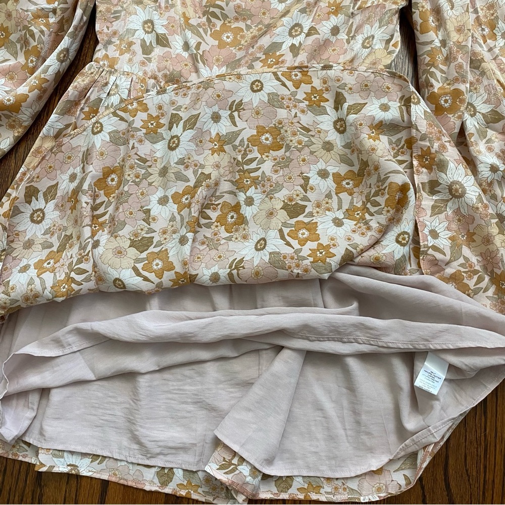 Vada Winter Women’s Blythe Dress Boho Floral Long Sleeve Size XL Fairy - Picture 12 of 16